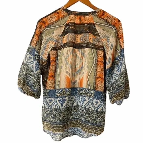 Woman's Designer Top Sz Small Multicolored Pullover Casual Event Blouse - Picture 2 of 5